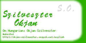 szilveszter okjan business card